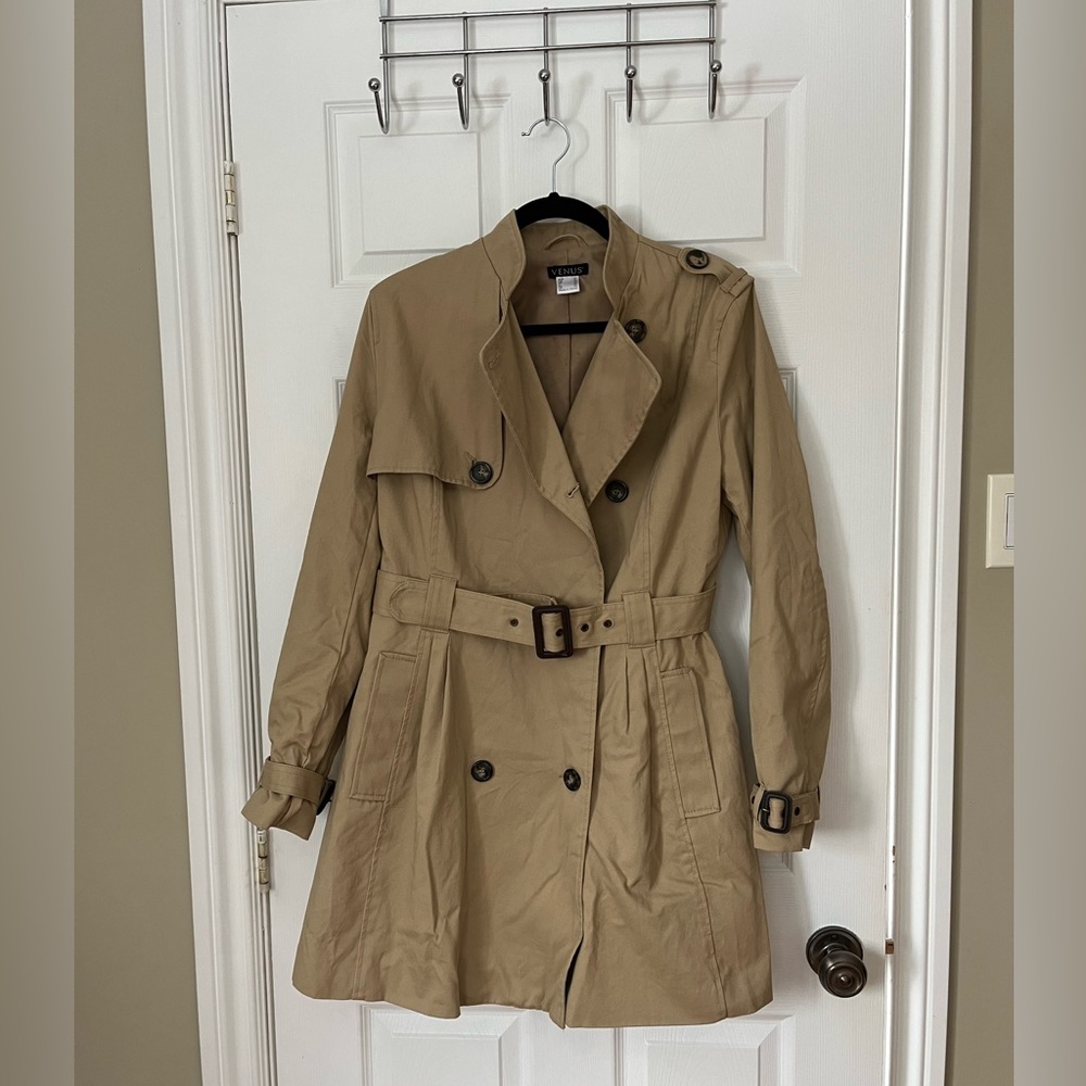 Beige trench coat